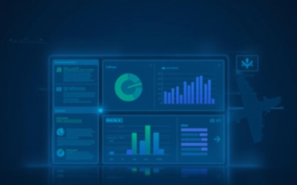 Dashboard showing travel analytics